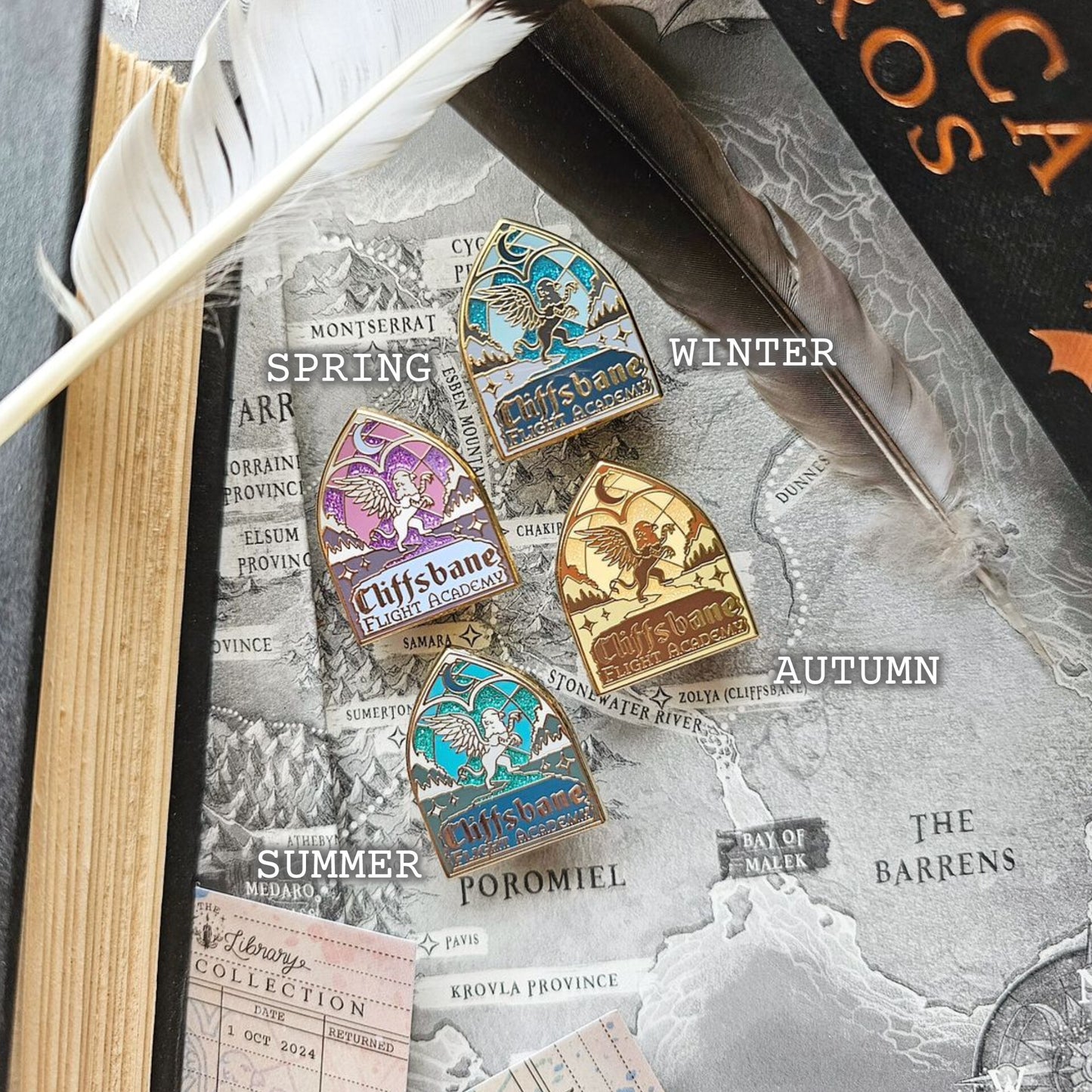 Officially Licensed Fourth Wing Mini-Pin | Cliffsbane Academy Crest