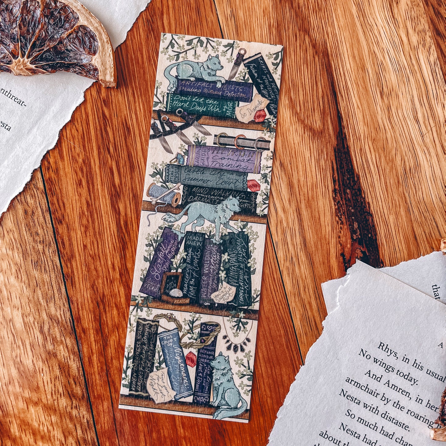 Officially Licensed Maas Shelfie Woodmark | A Court of Mist and Fury