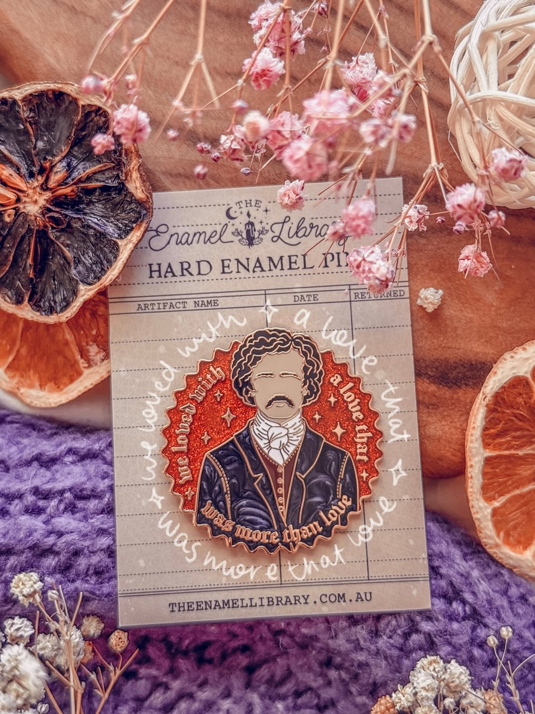 Character Enamel Pin | Edgar Allan Poe