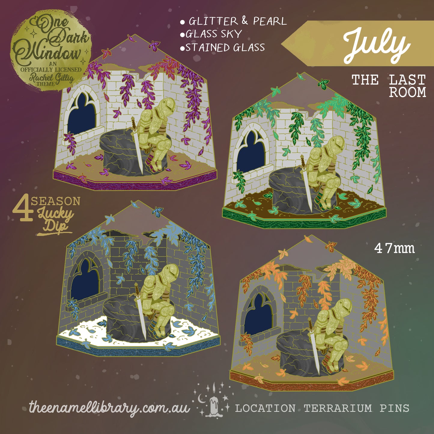 Monthly Location Terrarium Pin | One-Time Purchase