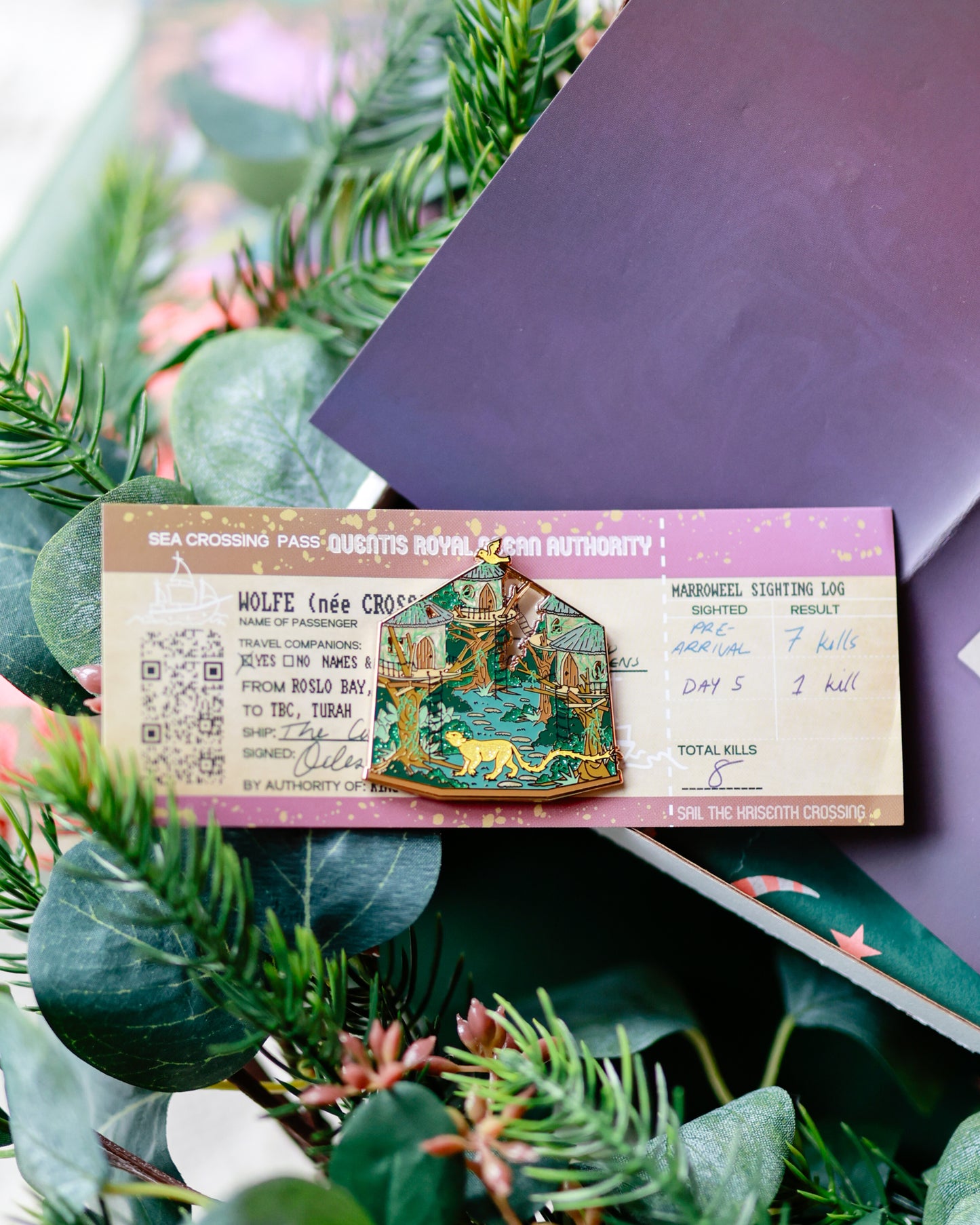 Officially Licensed Shield of Sparrows Location Terrarium Pin | Treow