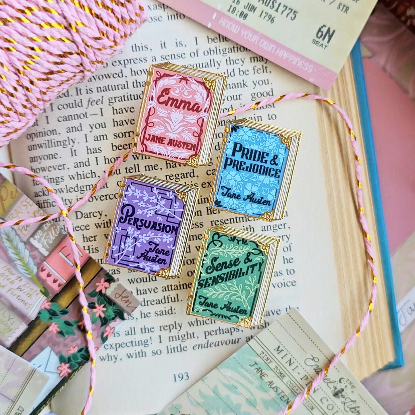 Austen Tiny Tome Mini-Pin | 4 titles
