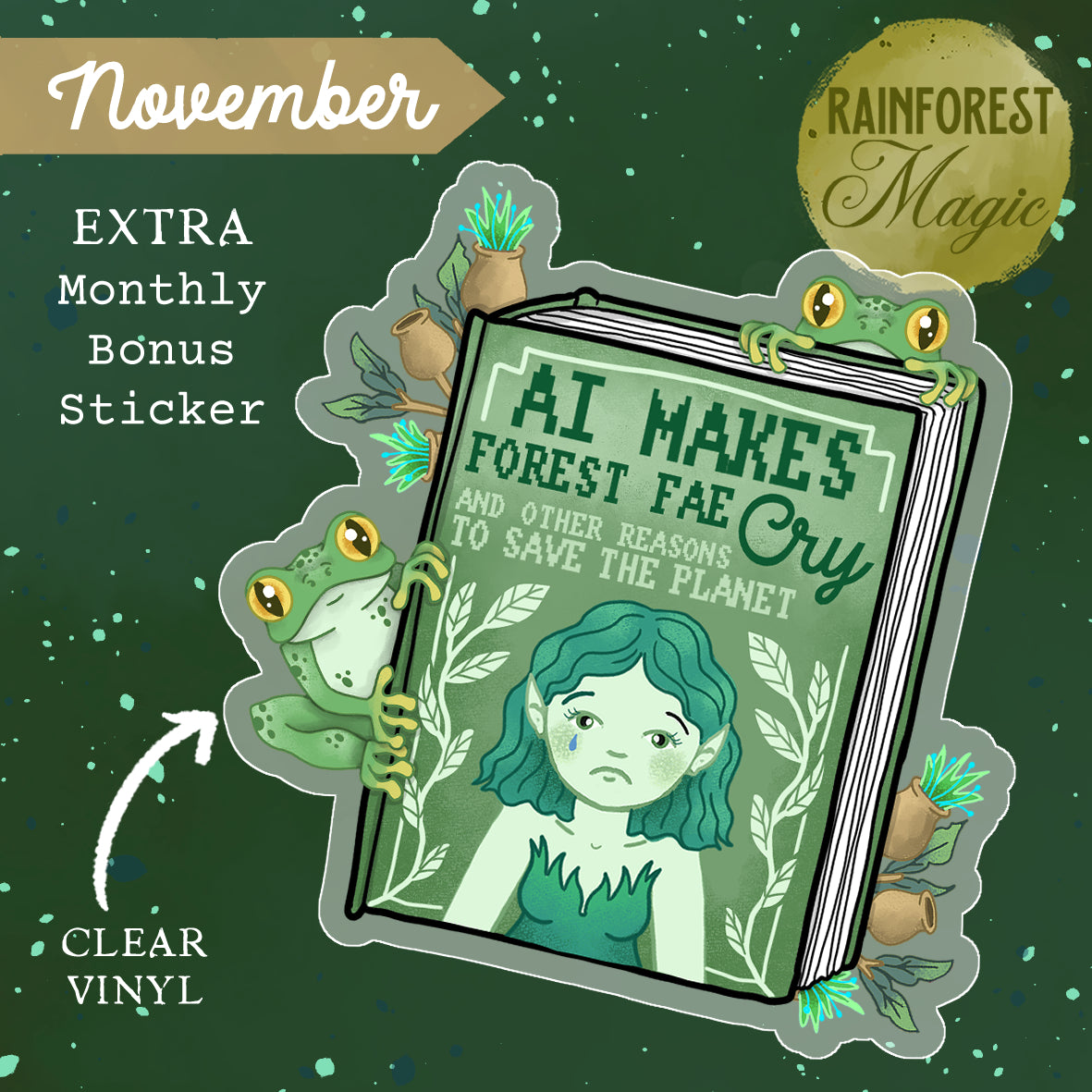 Bonus Monthly Vinyl Sticker | Subscribe