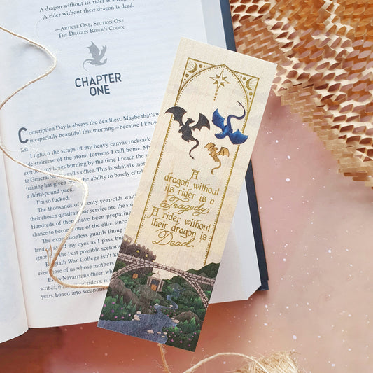 Officially Licensed Fourth Wing Woodmark | Dragon Riders