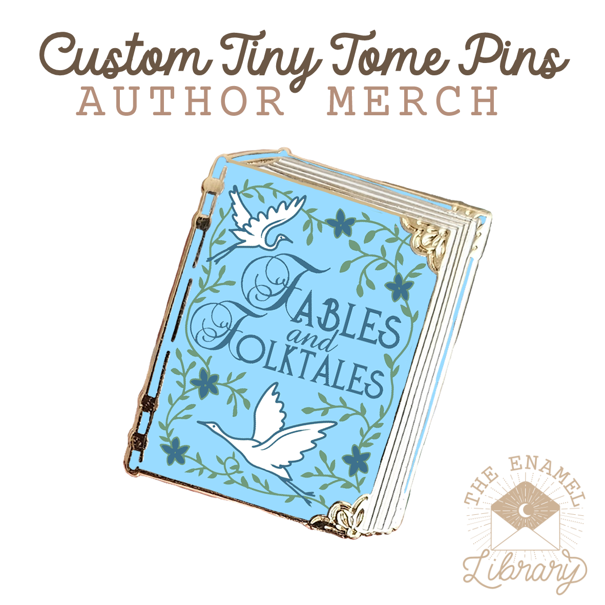Custom Tiny Tome Mini-Pins | Your Novel