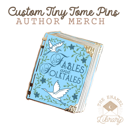 Custom Tiny Tome Mini-Pins | Your Novel