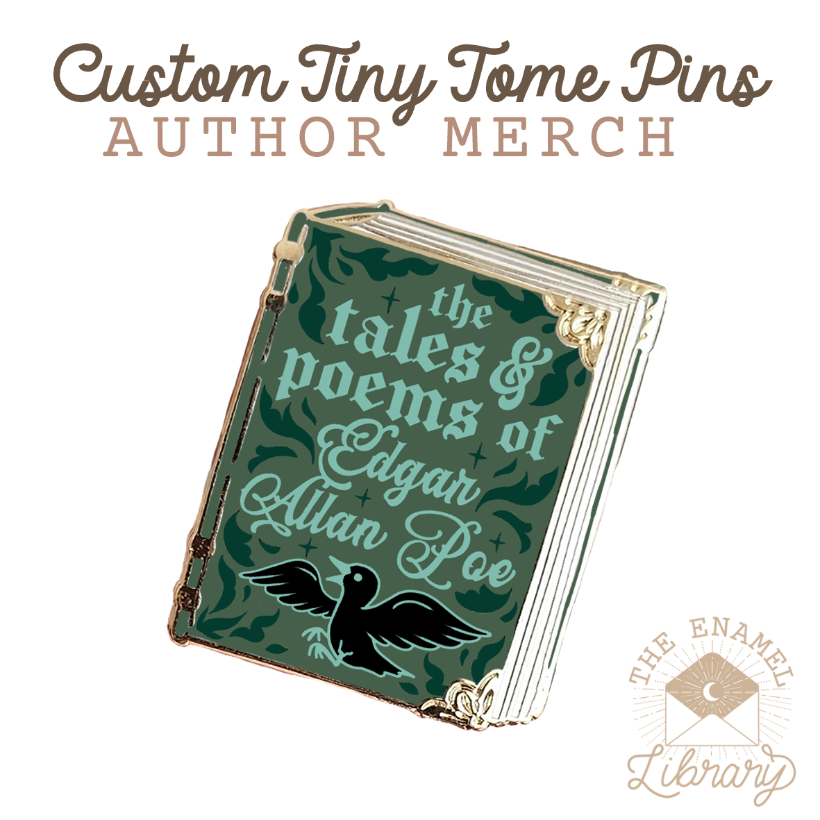 Custom Tiny Tome Mini-Pins | Your Novel