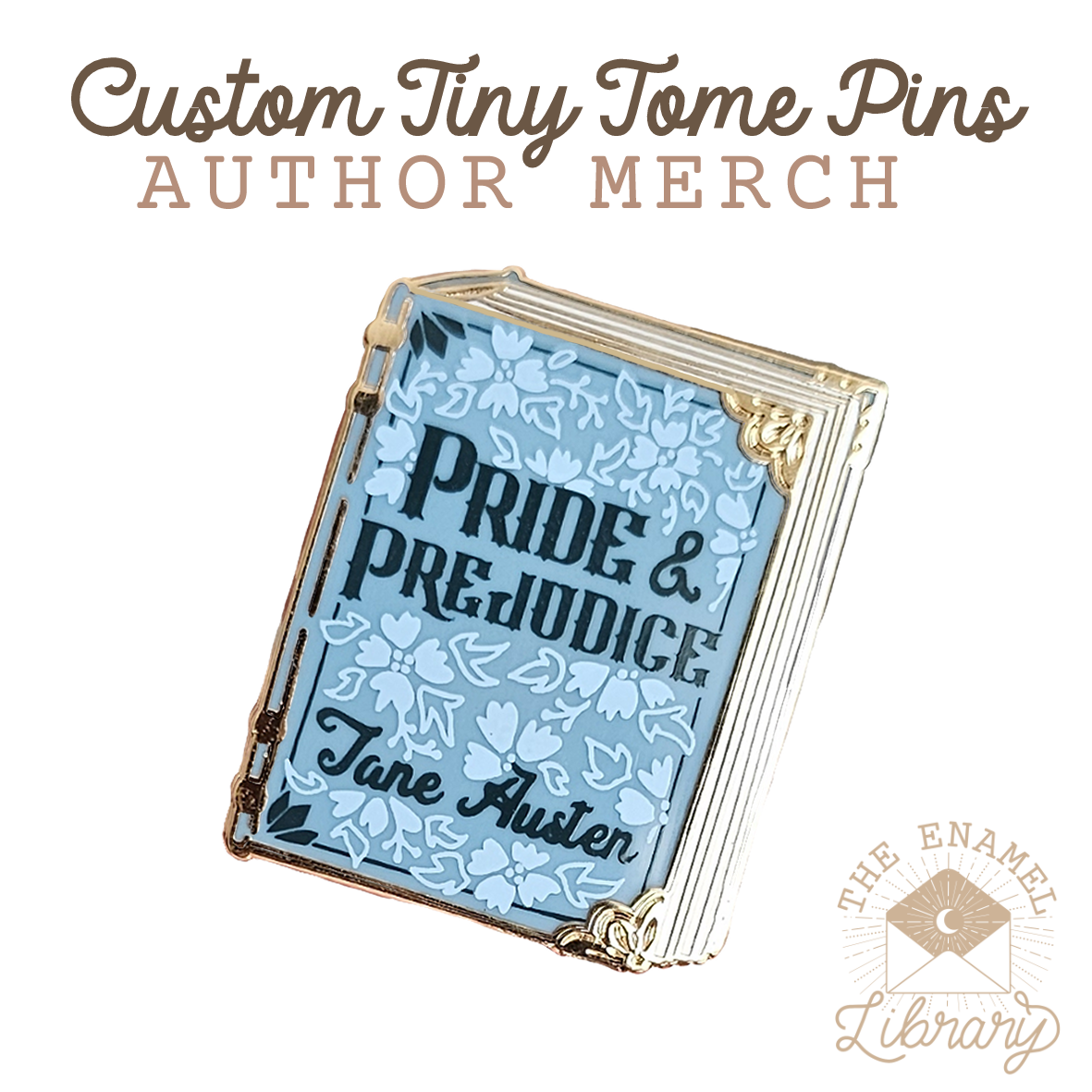 Custom Tiny Tome Mini-Pins | Your Novel