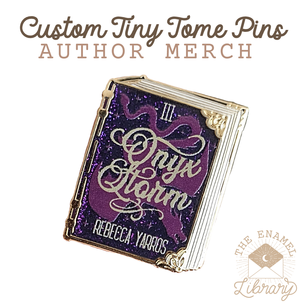 Custom Tiny Tome Mini-Pins | Your Novel