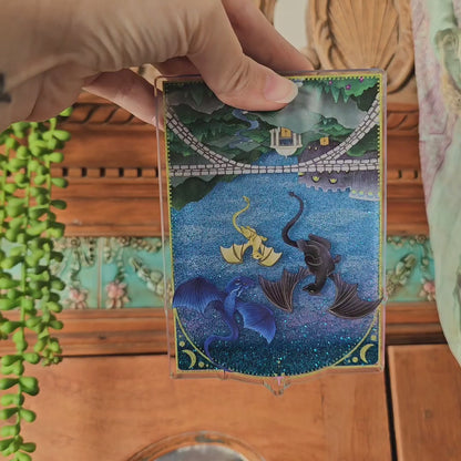 Officially Licensed Fourth Wing Acrylic Postcard | Dragon Skies