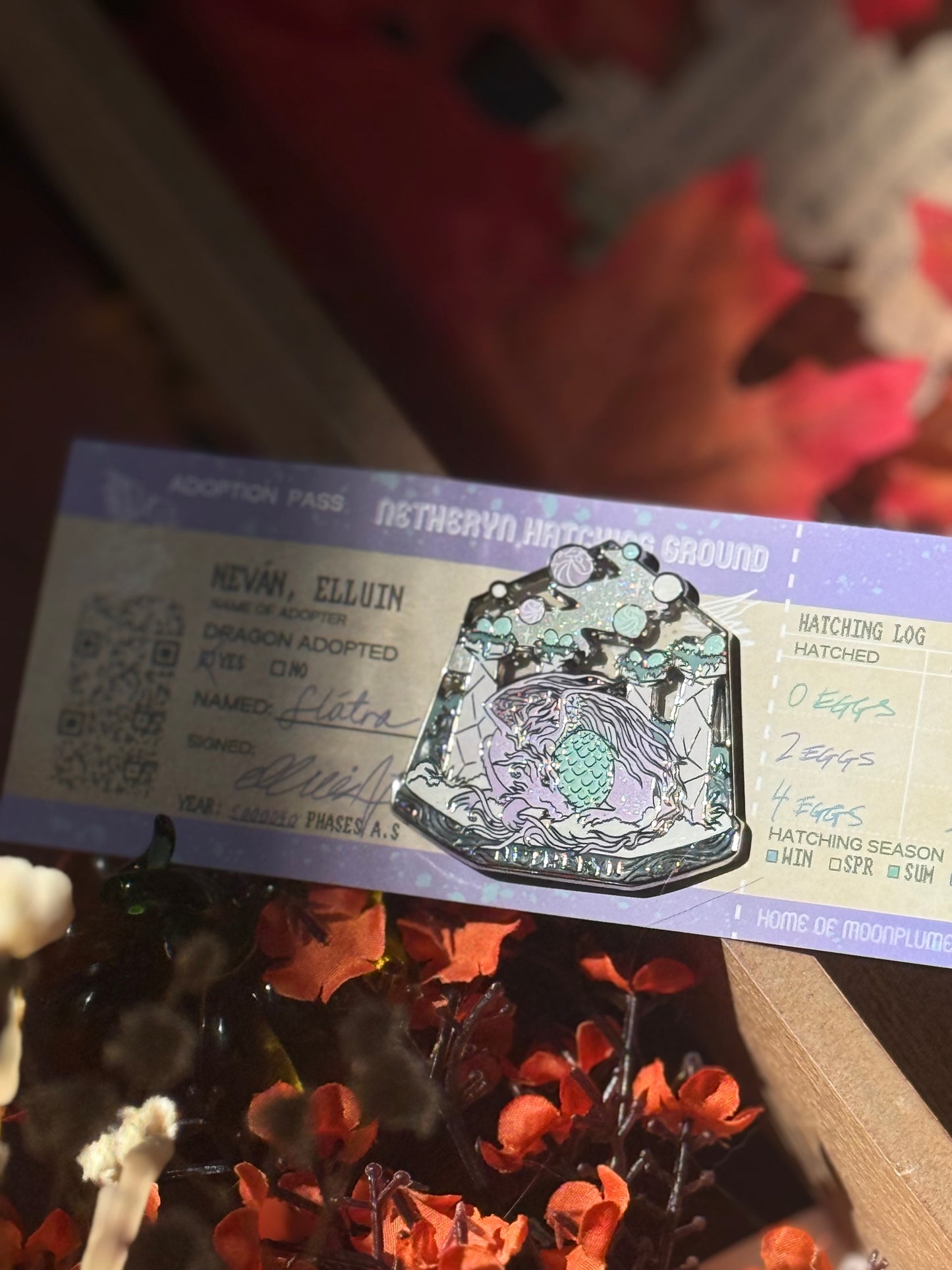 Officially Licensed When the Moon Hatched Location Terrarium Pin | Netheryn