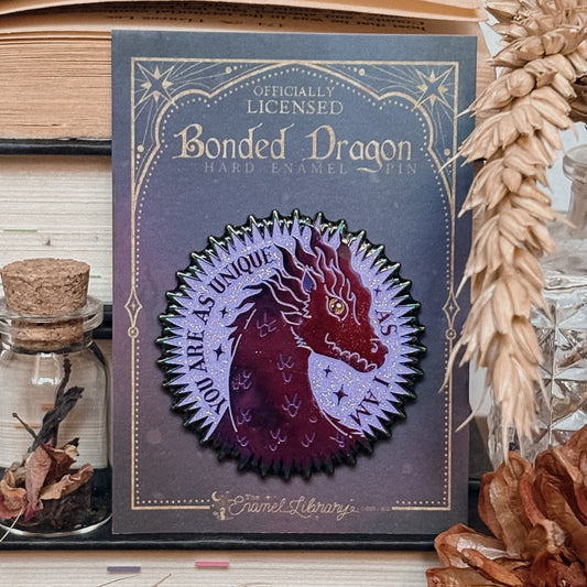 Officially Licensed Fourth Wing Enamel Pin | Iridescent Andarna