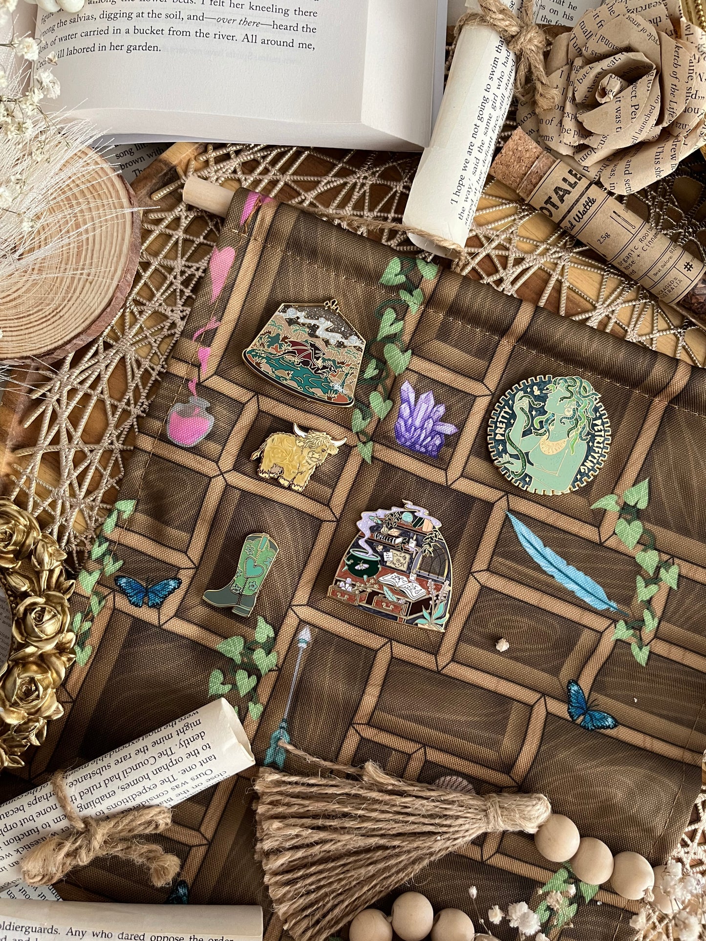 Curio Shelf Pin Banner