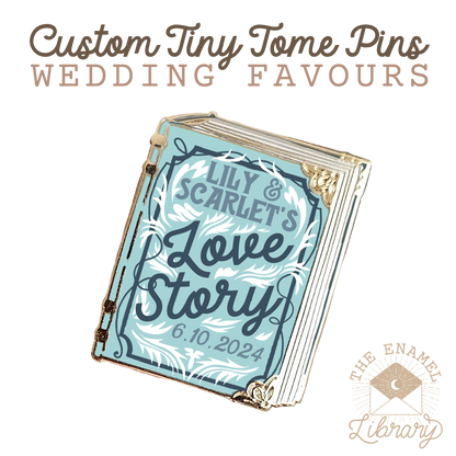Custom Tiny Tome Mini-Pins | Your Love Story