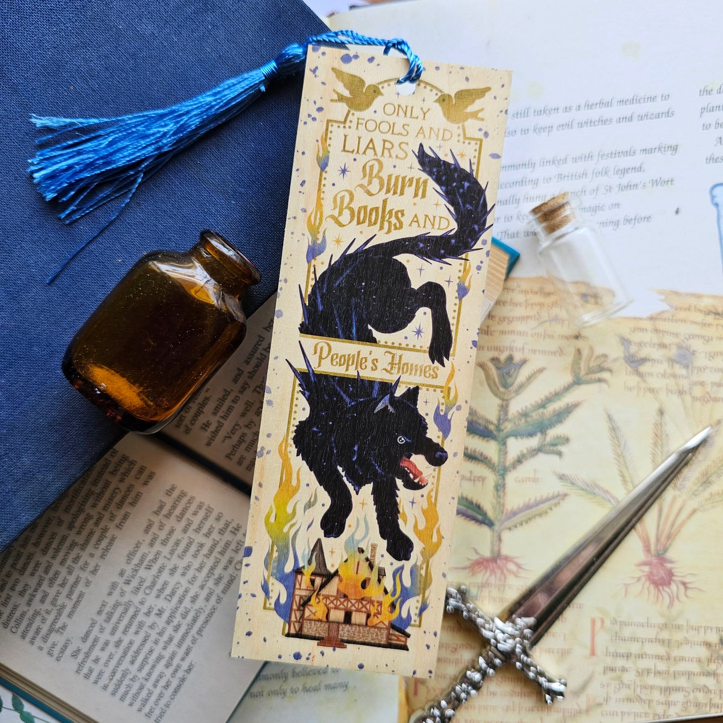 Officially Licensed Shield of Sparrows Tasseled Woodmark | Fools and Liars