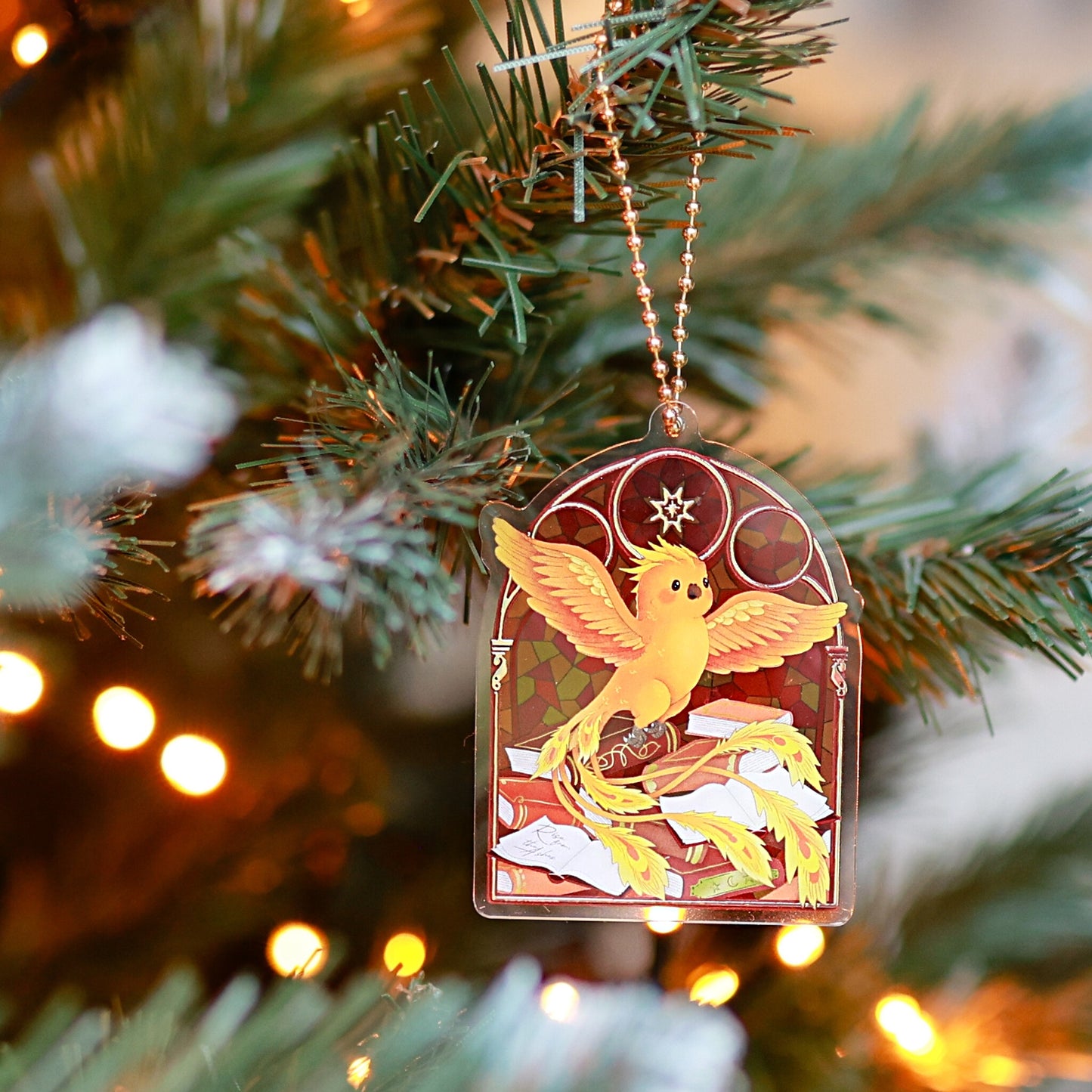 Acrylic Dangle Charm | Phoenix Flight