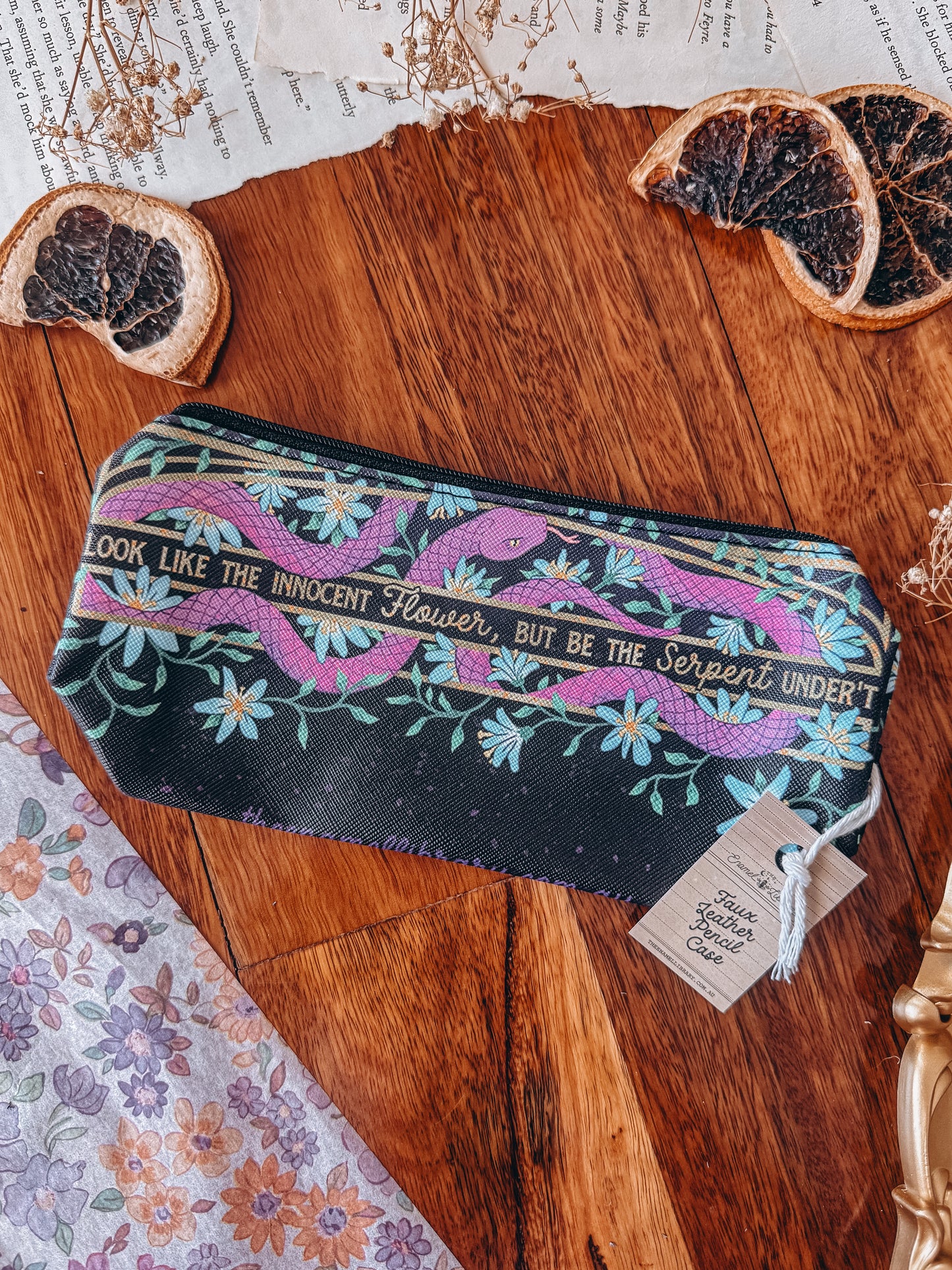 Faux Leather Pencil Case | Be the Serpent