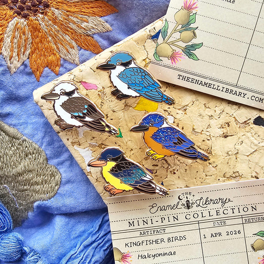 Kookaburra & Kingfisher Family Mini-Pins