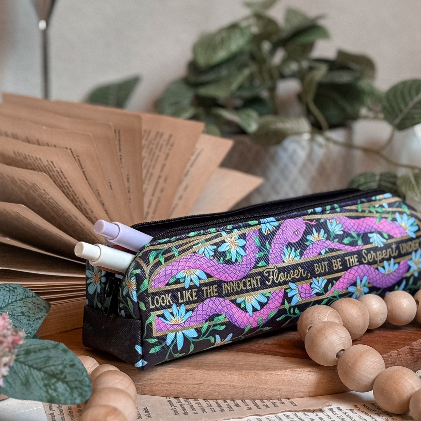 Faux Leather Pencil Case | Be the Serpent