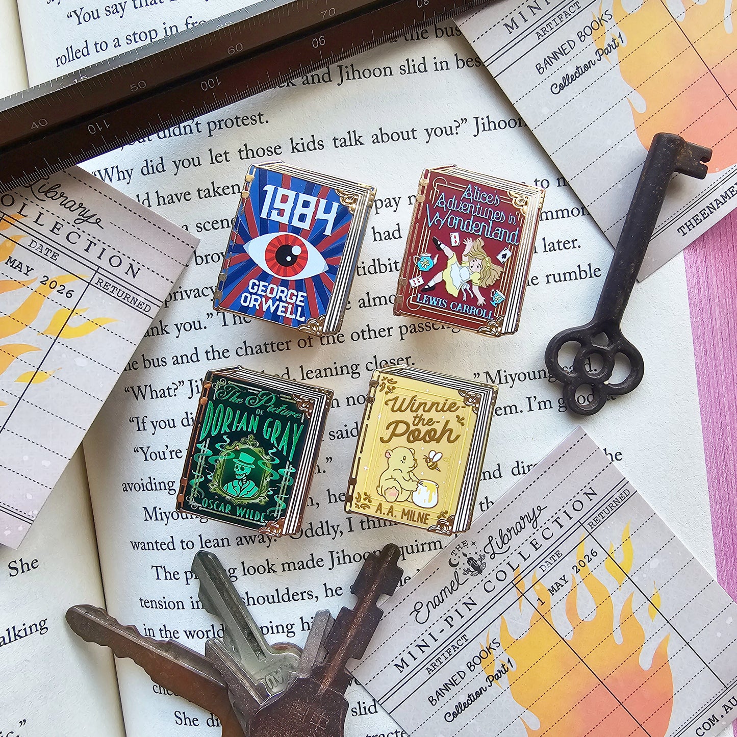 Banned Books Collection Tiny Tome Mini-Pins