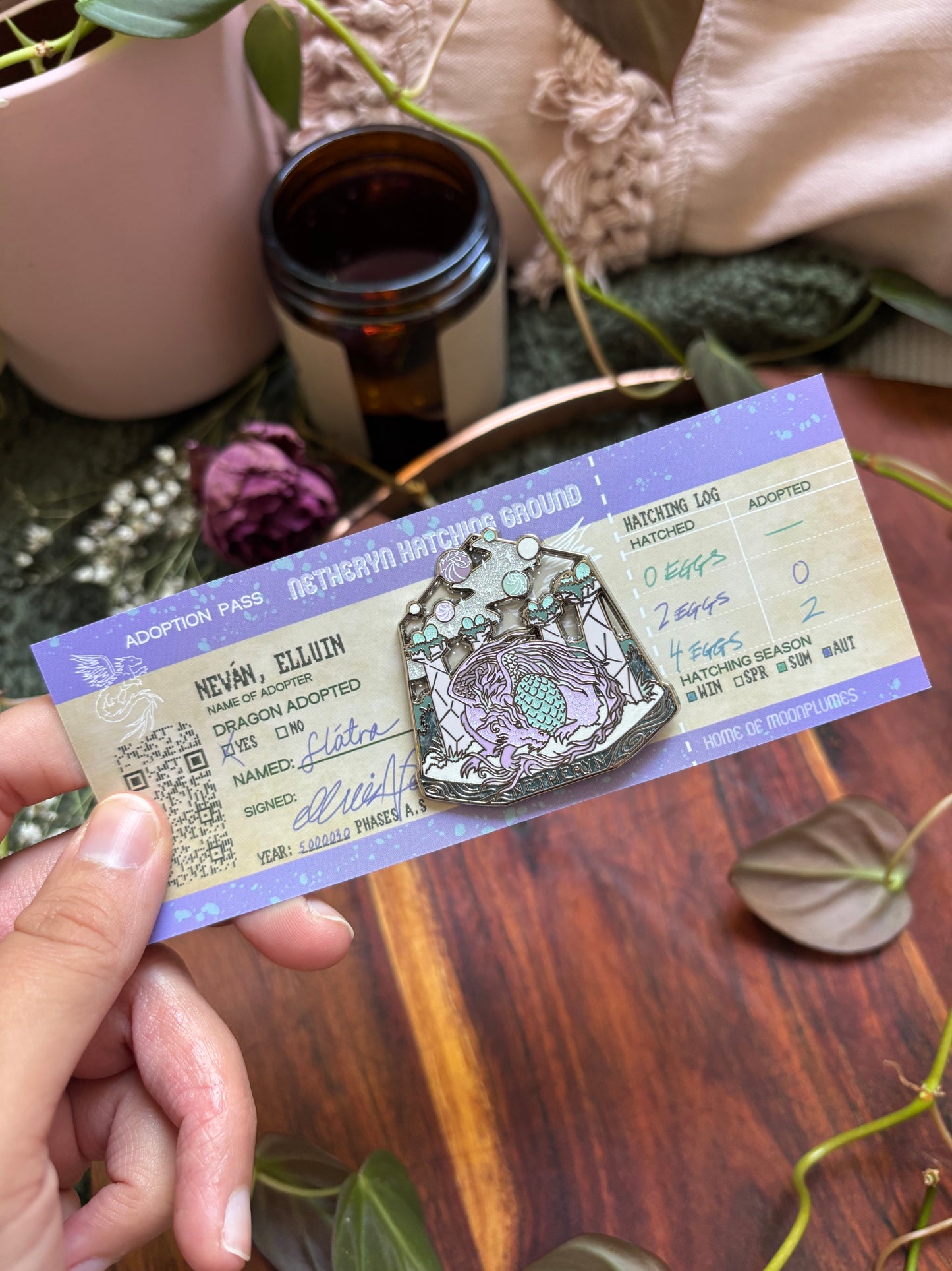 Officially Licensed When the Moon Hatched Location Terrarium Pin | Netheryn