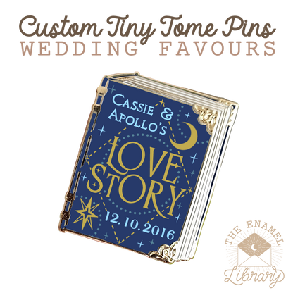 Custom Tiny Tome Mini-Pins | Your Love Story
