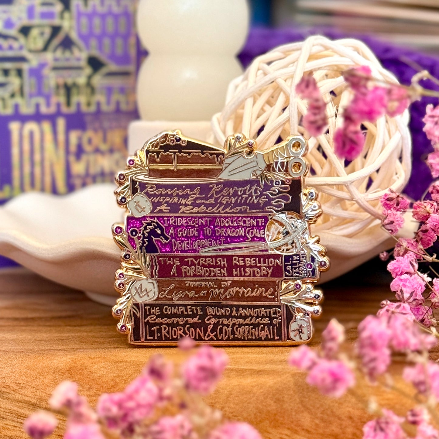 Officially Licensed Fourth Wing Shelfie Pin | Rebellion