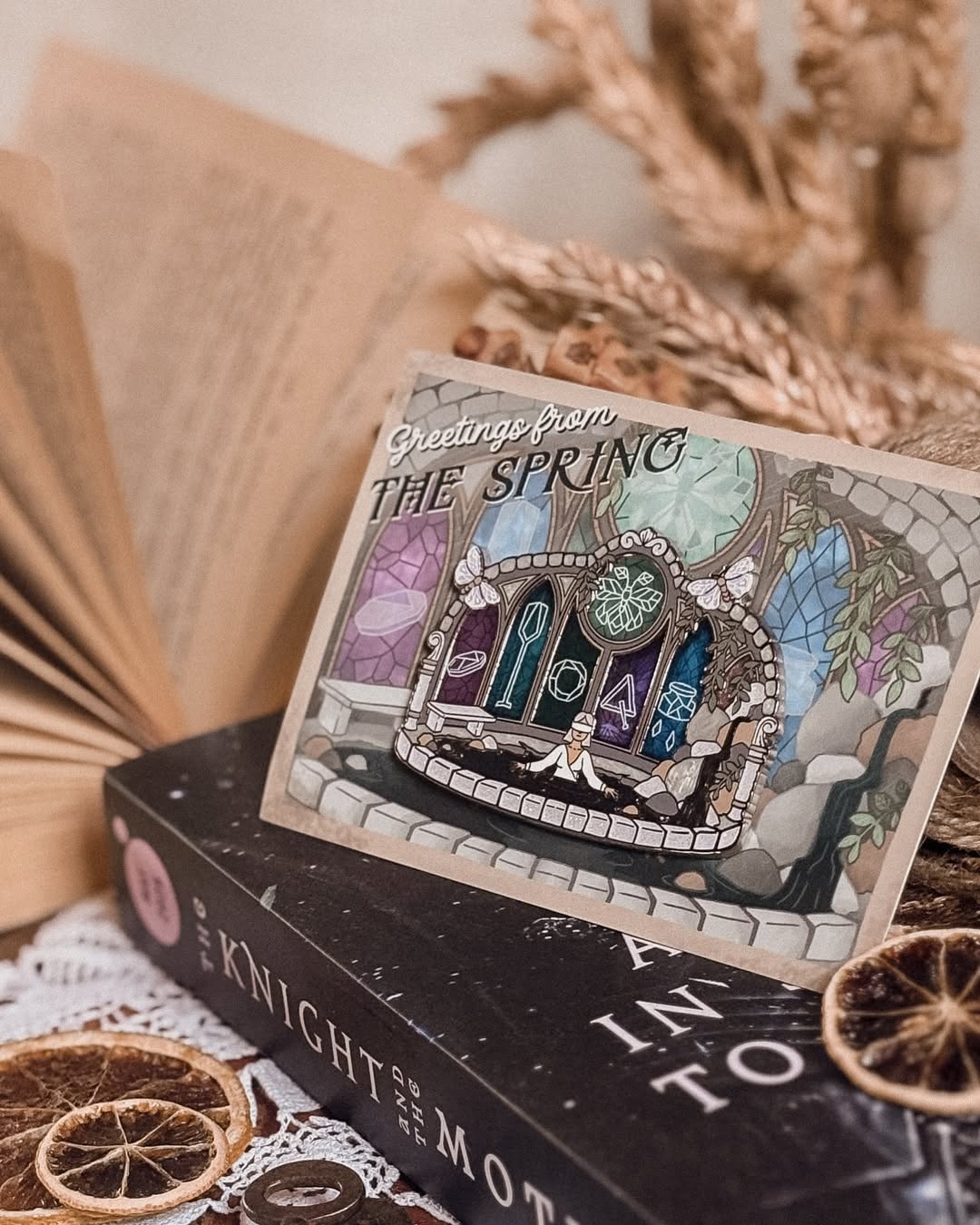Officially Licensed The Knight and the Moth Location Terrarium Pin | Aisling Cathedral Spring