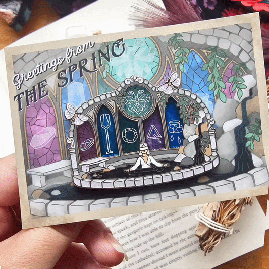 Officially Licensed The Knight and the Moth Location Terrarium Pin | Aisling Cathedral Spring