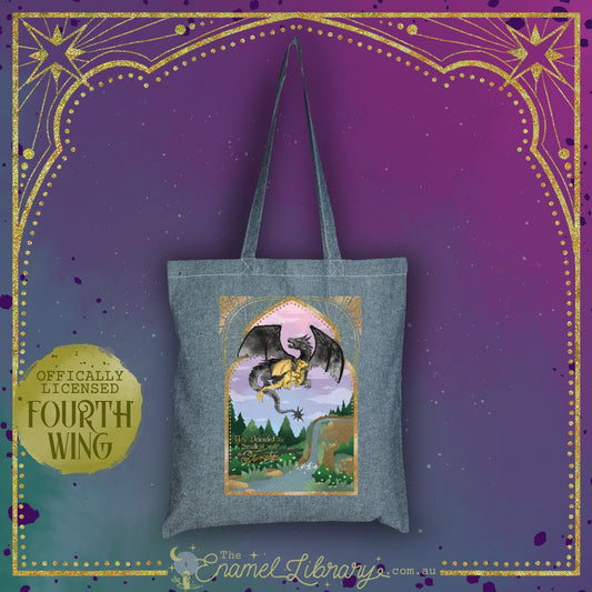 Officially Licensed Fourth Wing Deluxe Tote Bag | Ferocity (Grey Sage)