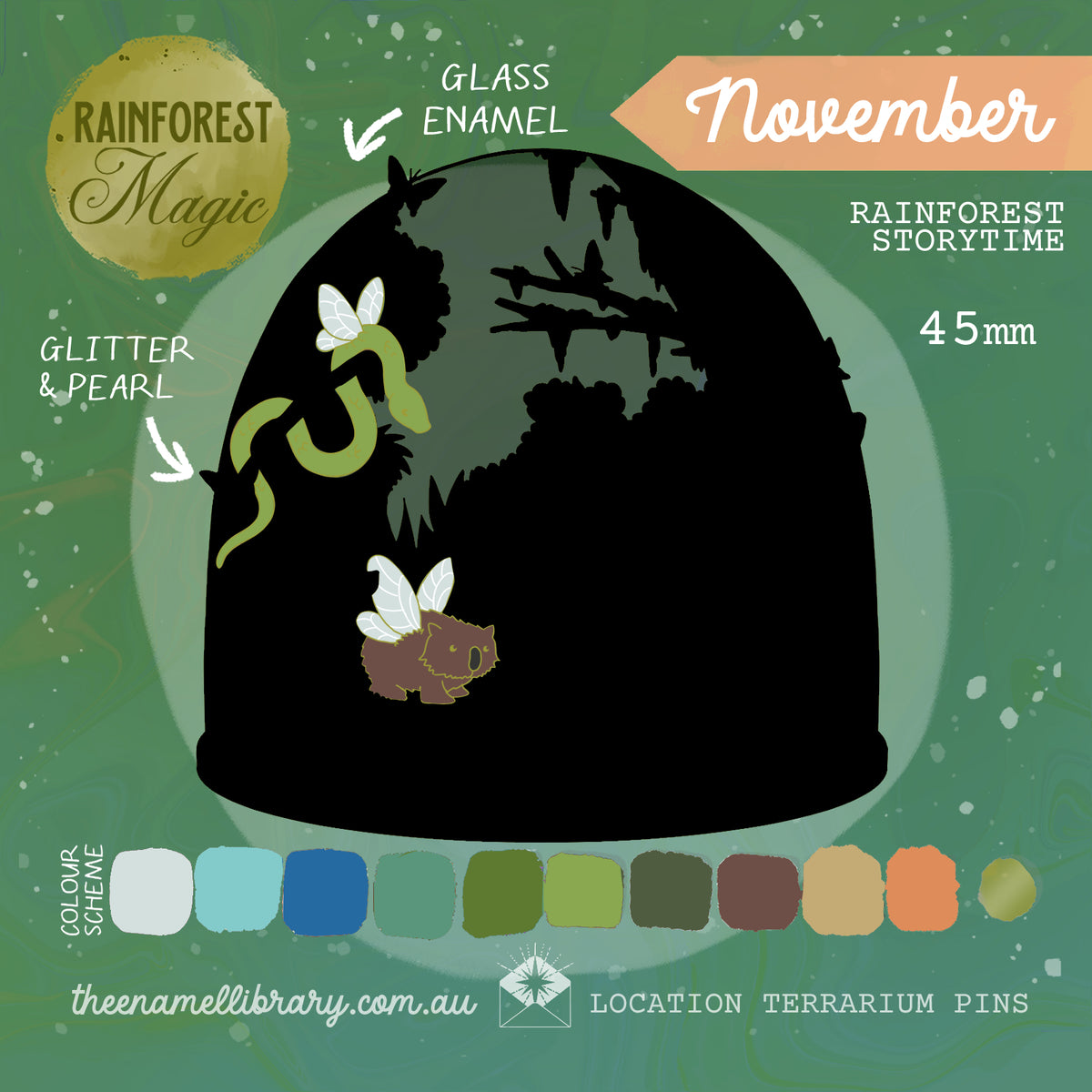 Monthly Location Terrarium Pin | One-Time Purchase