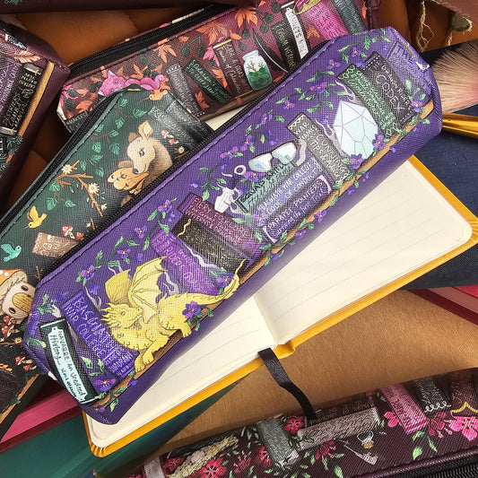 Officially Licensed Fourth Wing Faux Leather Pencil Case | Dragon Riding