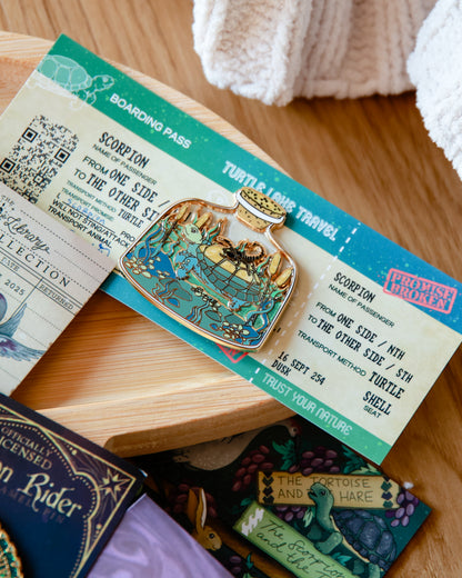 Location Terrarium Pin | The Scorpion and the Turtle