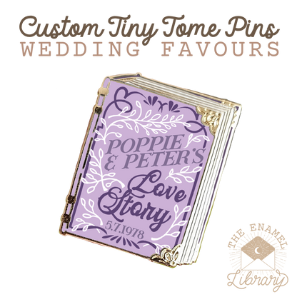 Custom Tiny Tome Mini-Pins | Your Love Story