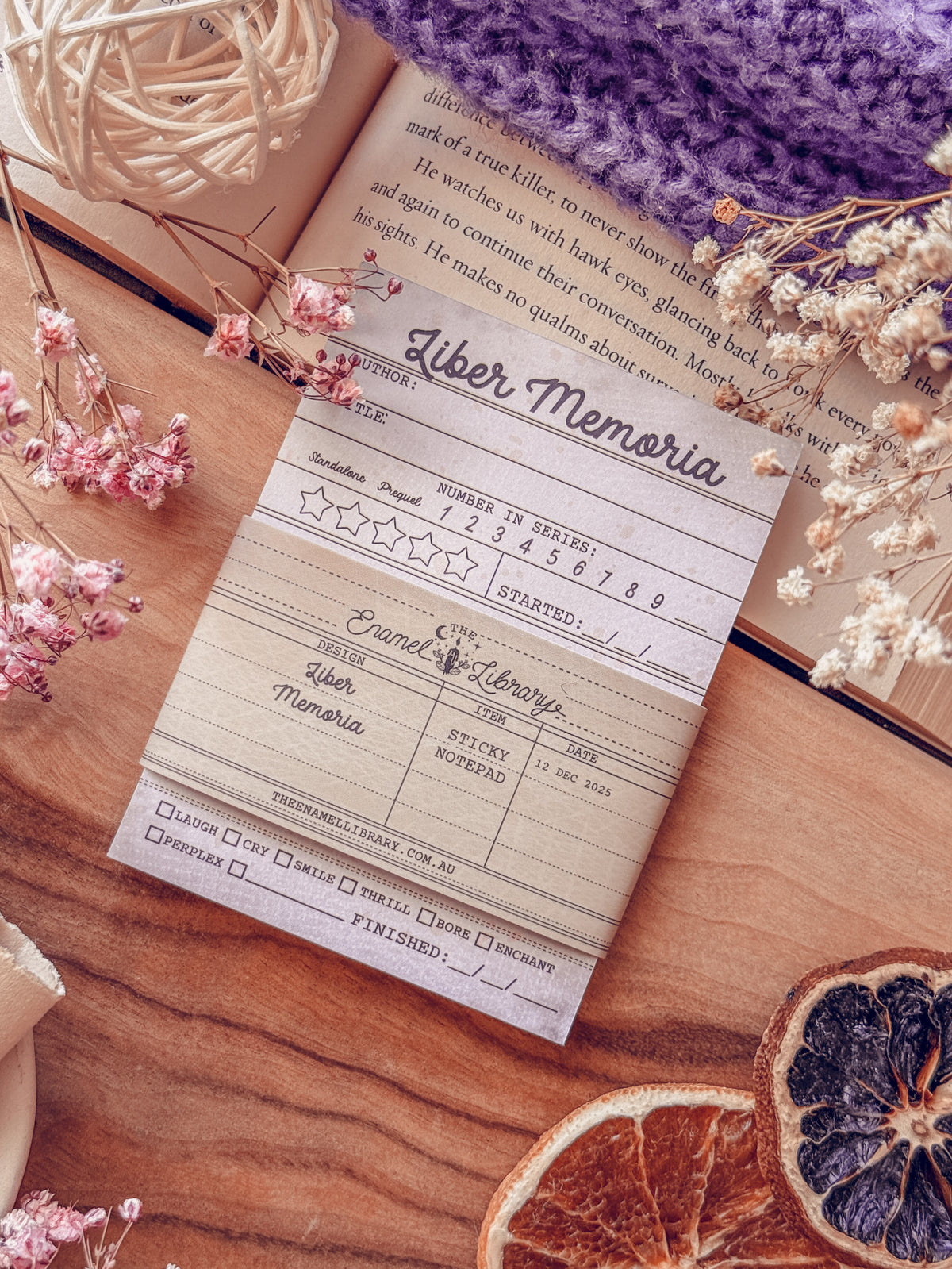 Bookish Note Paper Bookish Sticky Note Pad | 2 Designs – The Enamel Library
