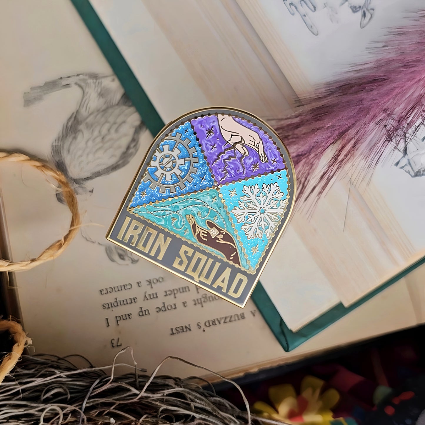 Officially Licensed Fourth Wing Enamel Pin | Iron Squad