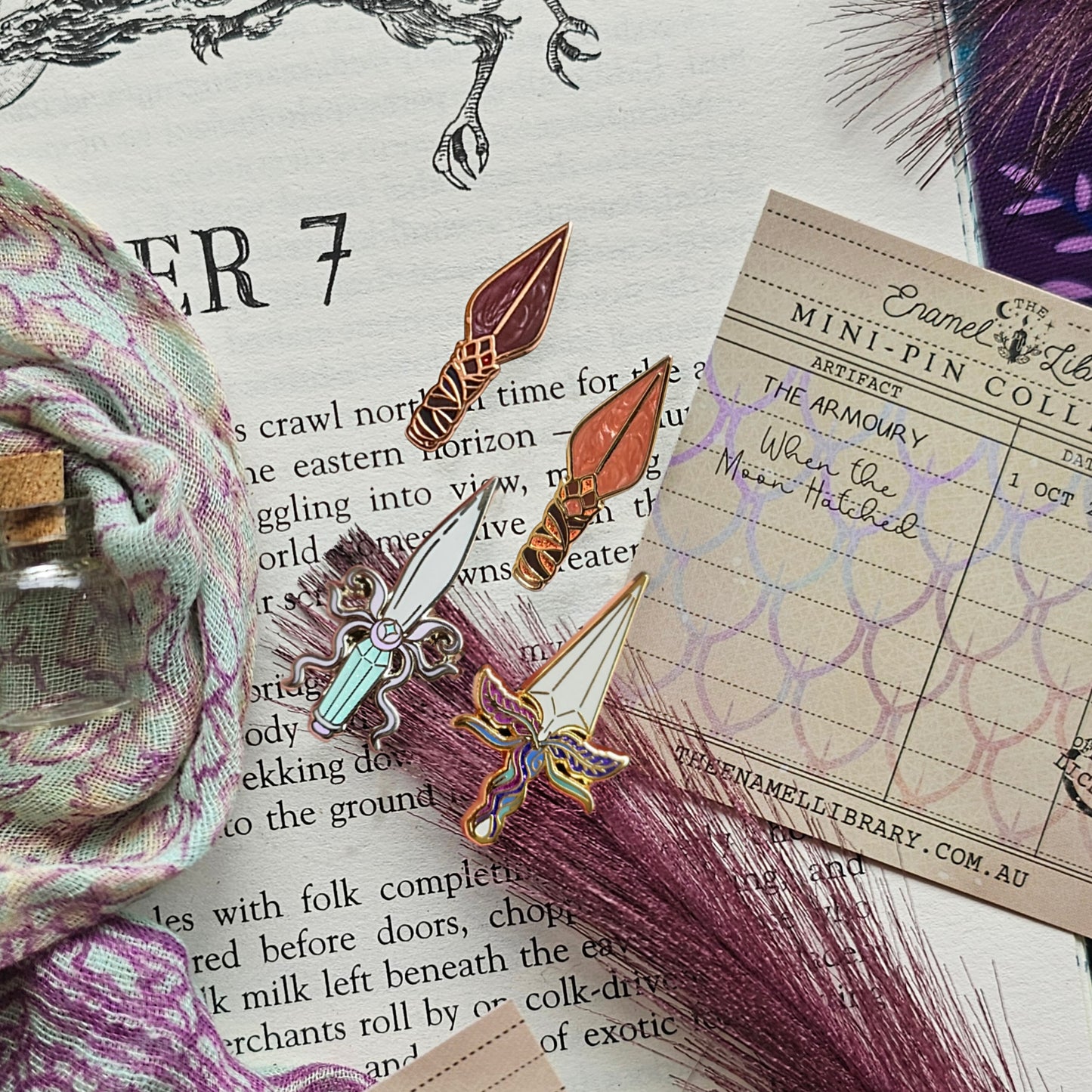 Officially Licensed When the Moon Hatched Dragon Dagger Mini-Pins