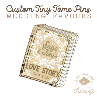 Custom Tiny Tome Mini-Pins | Your Love Story