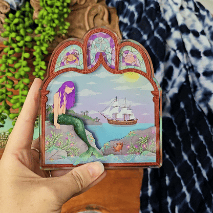 Acrylic Postcard | Mermaid Rock Pools