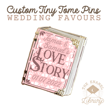 Custom Tiny Tome Mini-Pins | Your Love Story