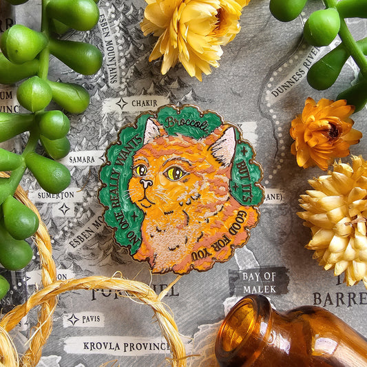 Officially Licensed Fourth Wing Enamel Pin | Broccoli