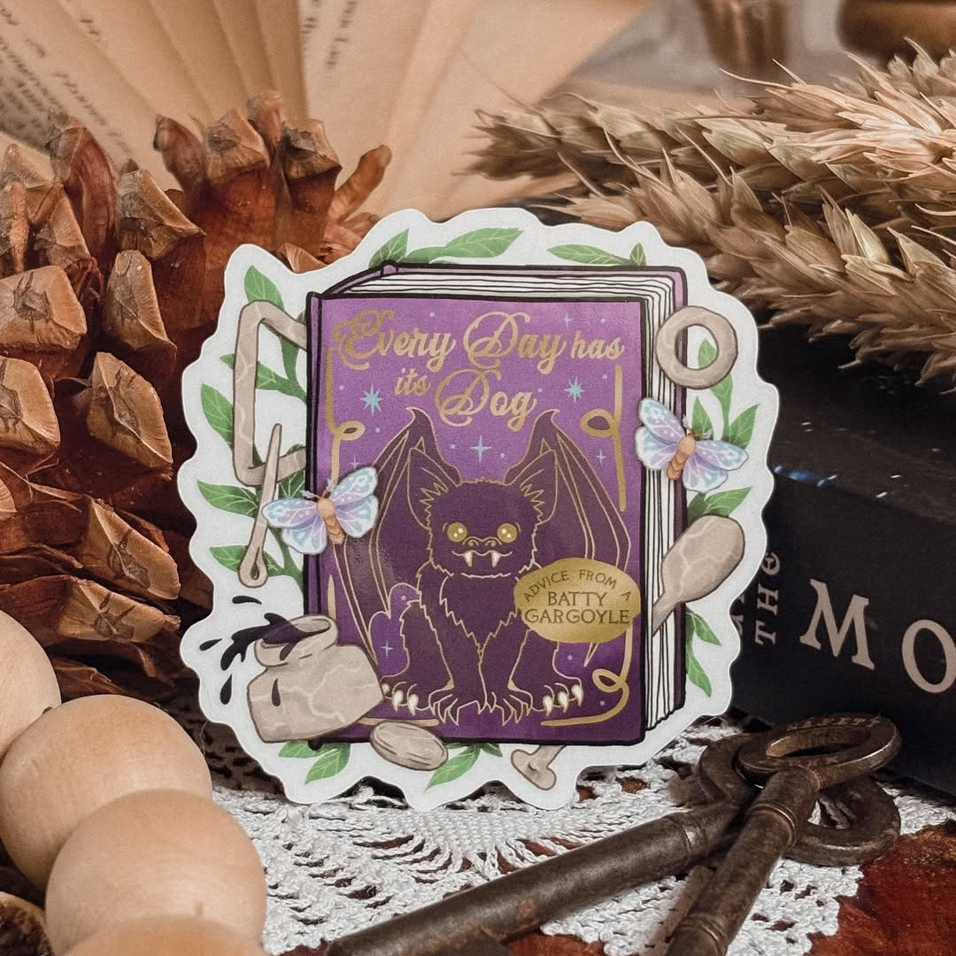 Officially Licensed The Knight and the Moth Vinyl Sticker | Gargoyle Dog Days