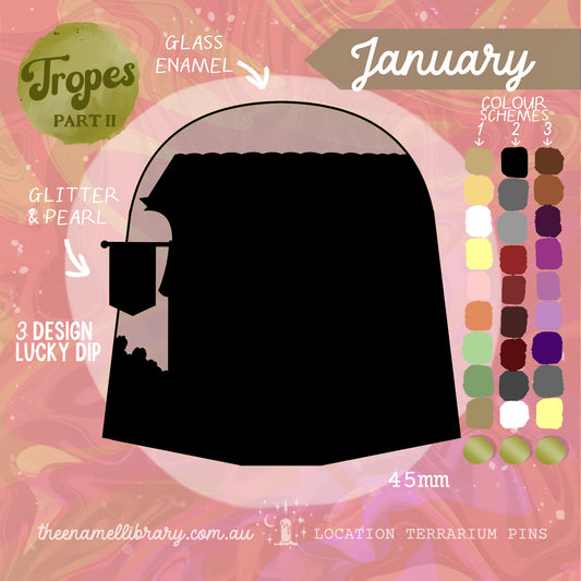 Monthly Location Terrarium Pin | One-Time Purchase