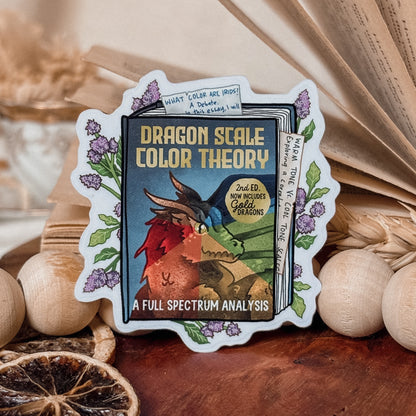 Officially Licensed Fourth Wing Vinyl Sticker | Dragon Scale Color Theory