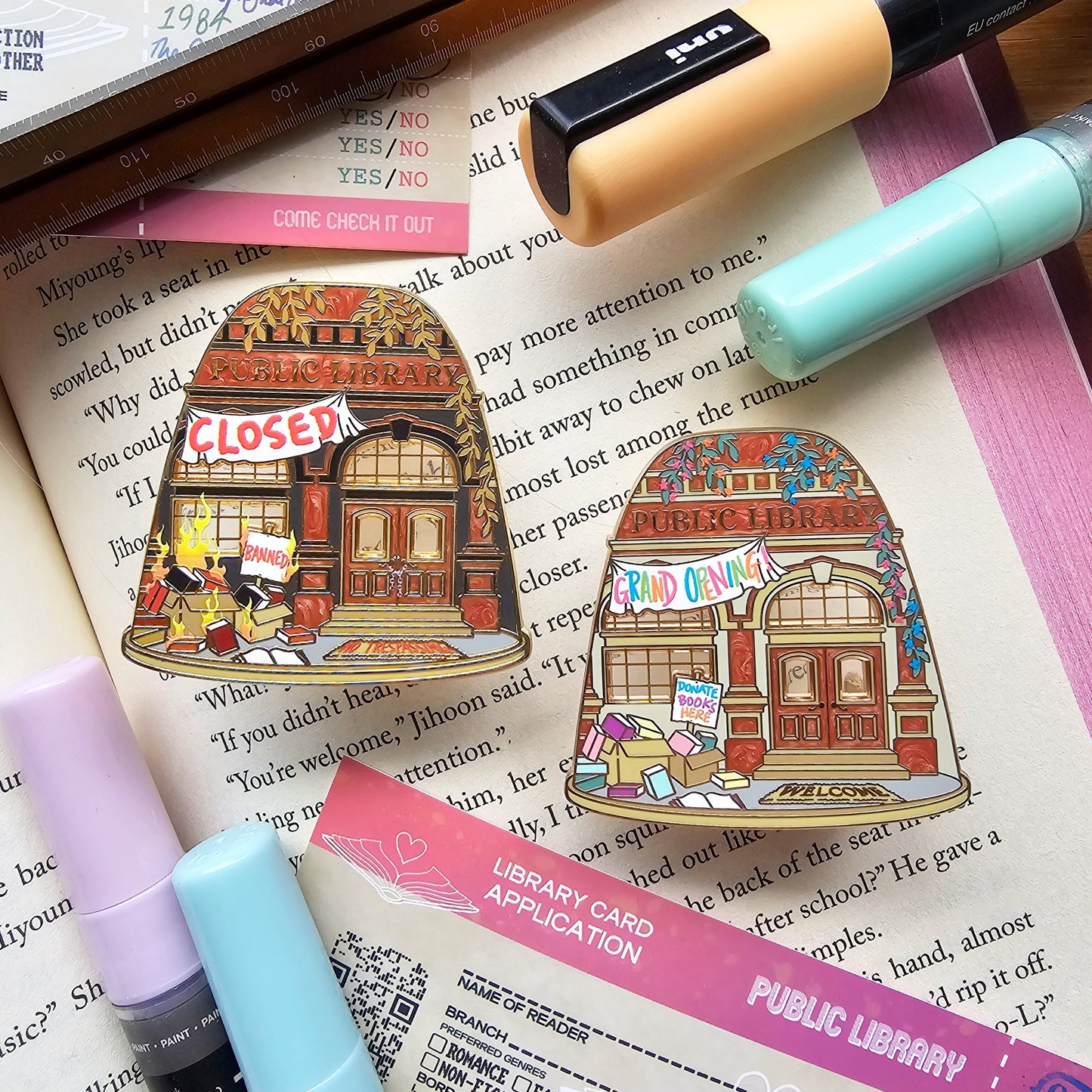 Location Terrarium Pin | Public Library Before & After
