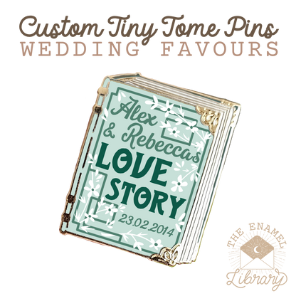 Custom Tiny Tome Mini-Pins | Your Love Story