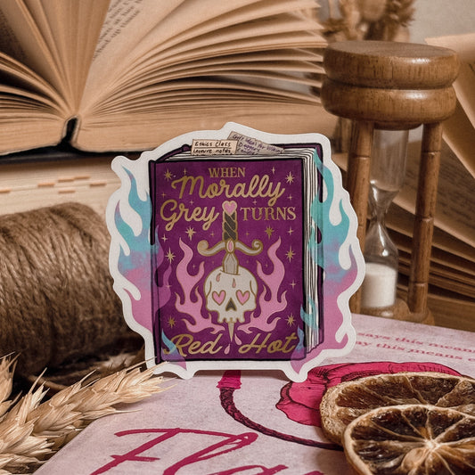 Vinyl Sticker | Red Hot Morally Grey