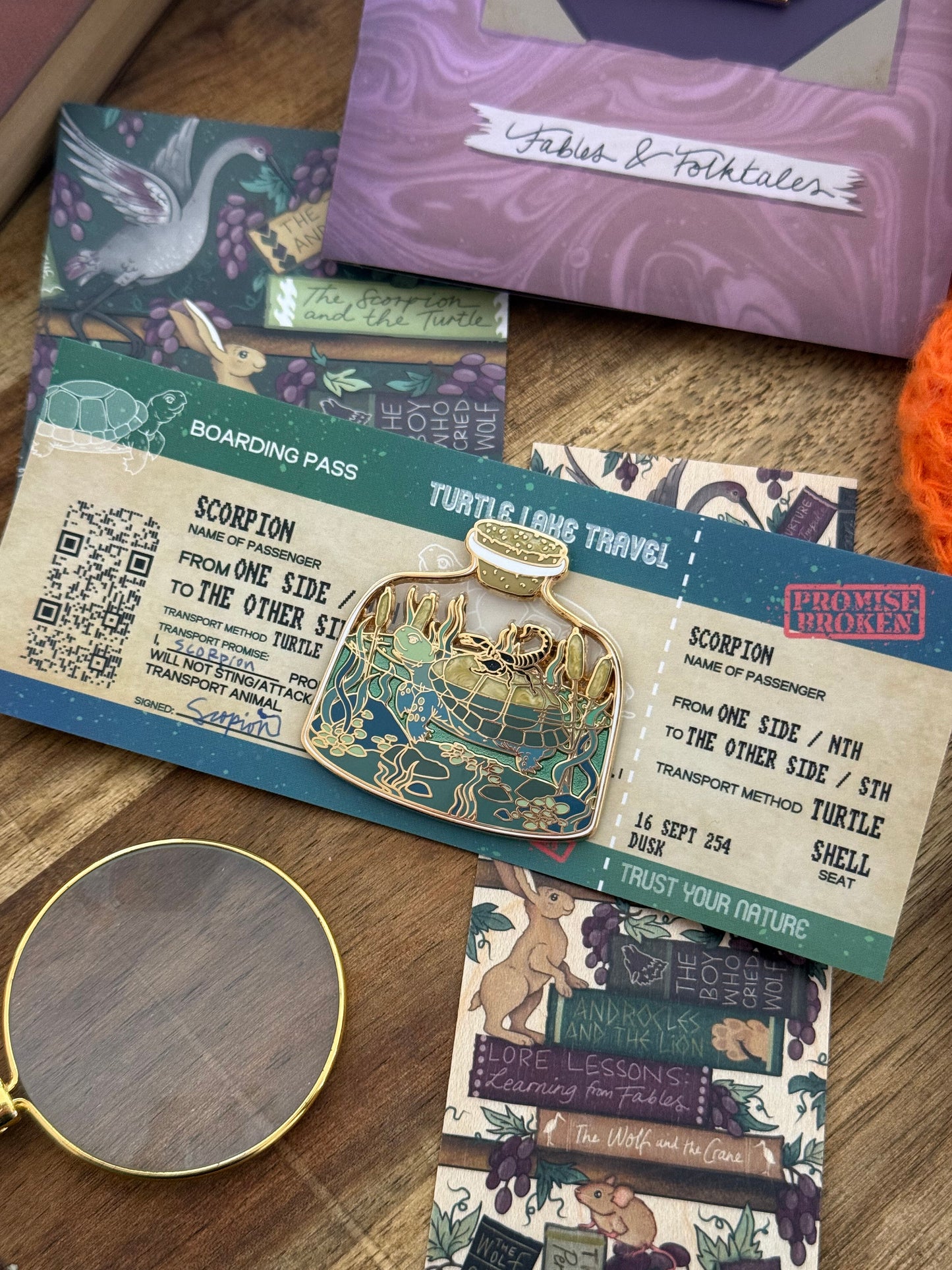 Location Terrarium Pin | The Scorpion and the Turtle