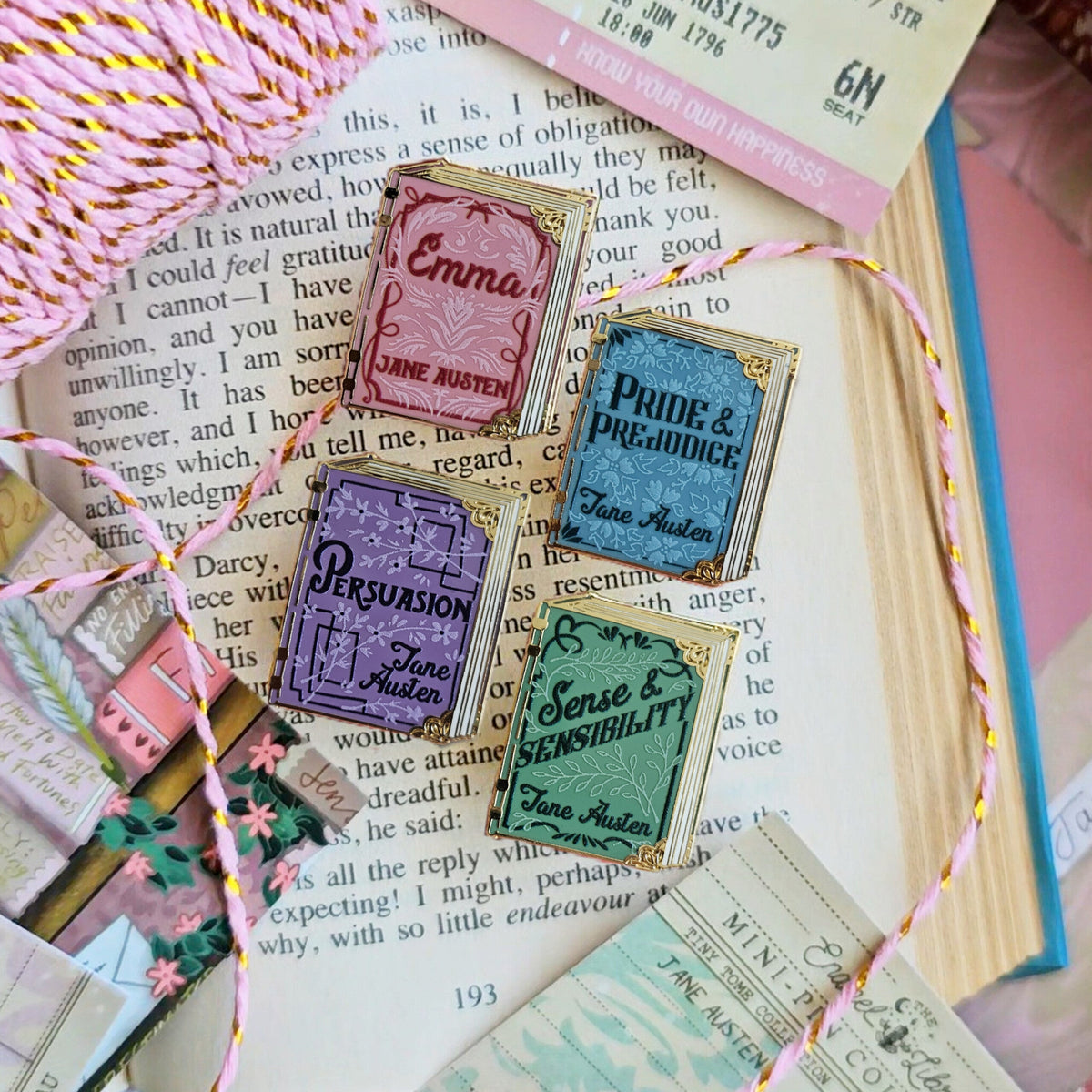 Austen Tiny Tome Mini-Pin | 4 titles