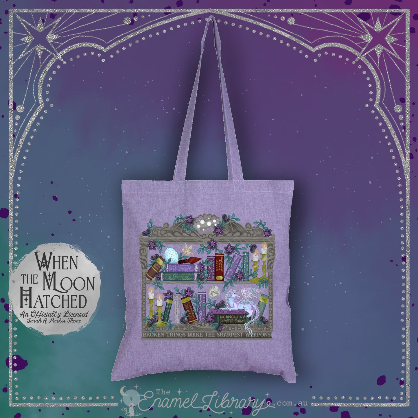 Officially Licensed When the Moon Hatched Deluxe Tote Bag | Dusky Purple